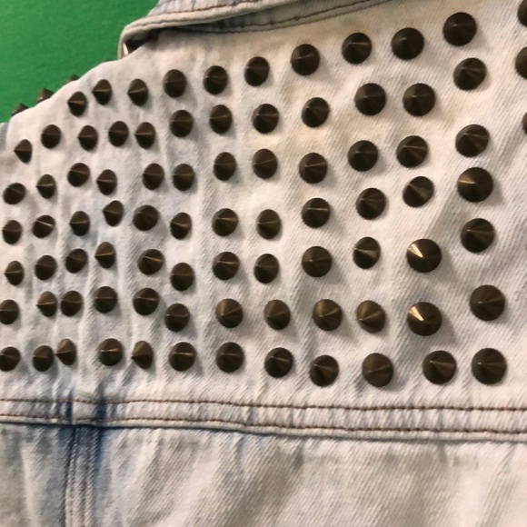 Pistola whitewashed denim studded vest - Picture 3 of 8